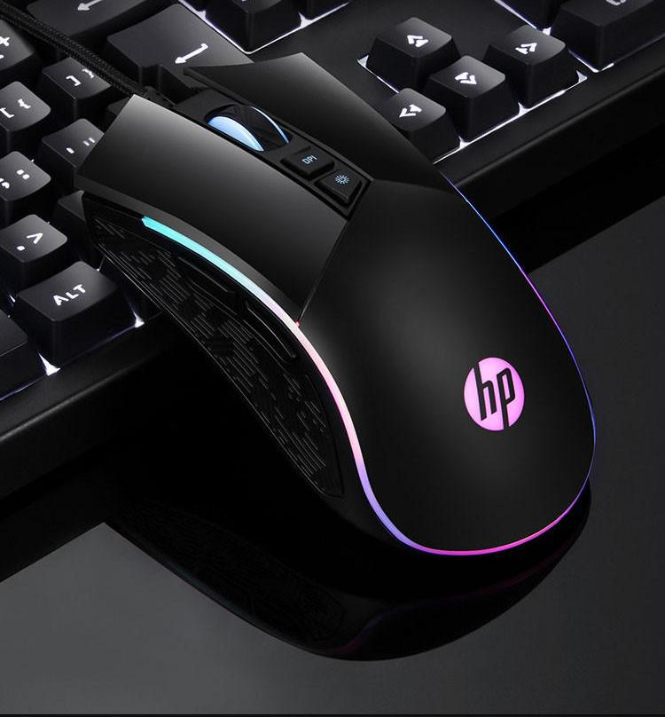 惠普m220有线鼠标usb接口静音鼠标rgb黑色(个)