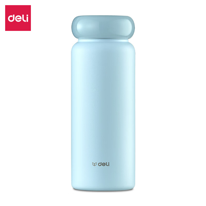 得力LL610炫彩星环保温杯(旋盖)(400mL)(蓝)(单位：个)