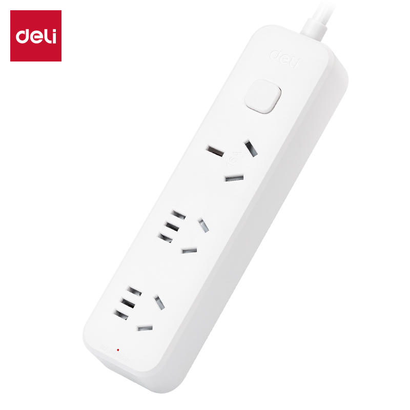 得力LX224S(1.8)大功率套裝_2組+3孔_1.8米_PE袋裝(白)(個)