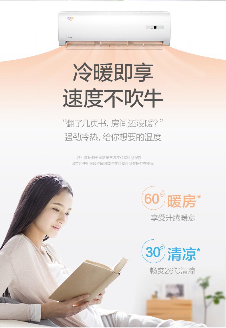 美的新能效KFR-72GW/BP3DN8Y-DA401(1)壁挂空调（套）