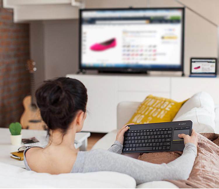 罗技K400-Plus无线触控键盘黑色(个)