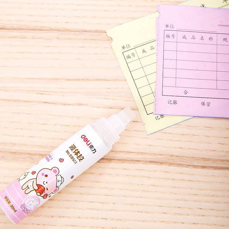 得力68551液體膠 (30ml/瓶)混色(單位：瓶)