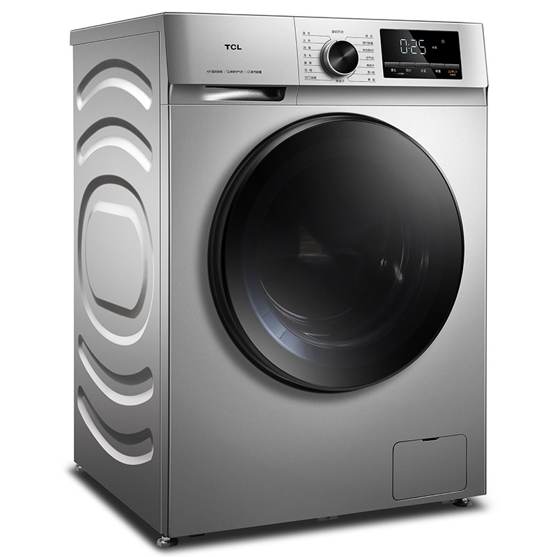 tcl 10公斤洗烘一体全自动滚筒洗衣机 xqg100-f1chb古典灰(台)|洗衣机