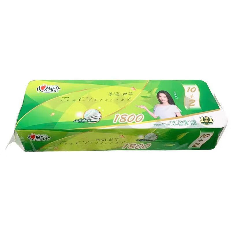 心相印 912茶语无芯短卷1800克卫生纸四层 一提12卷 (单位:提)|大卷纸