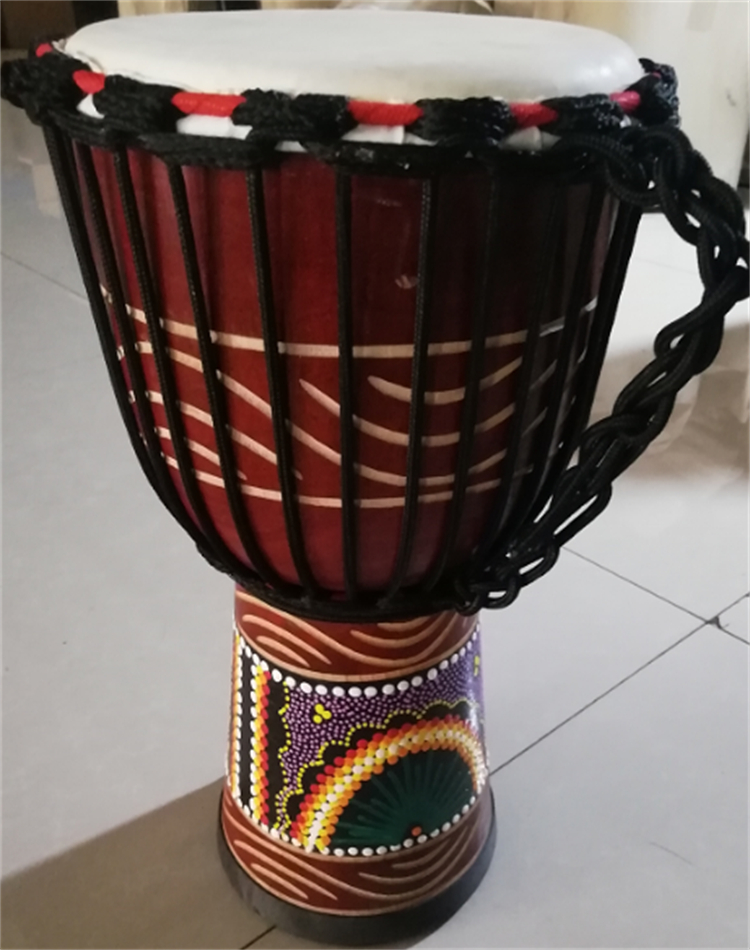 爱芝音 fzg 非洲鼓 基础款 10寸 桃花芯木 纯山羊皮 高50cm左右 鼓面