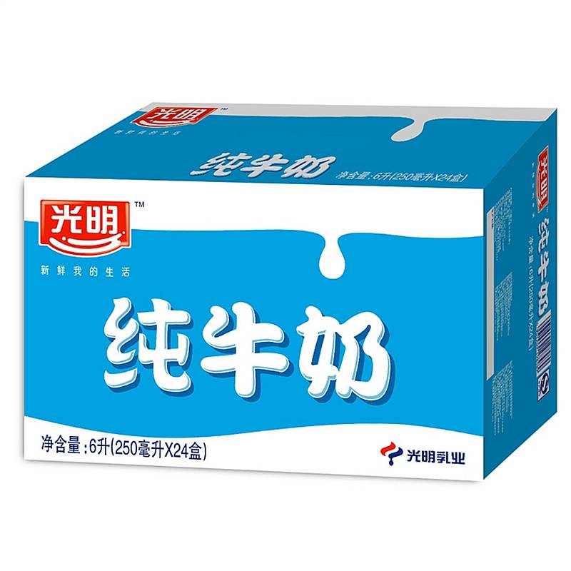 光明 纯牛奶 250ml*24盒(单位:箱)
