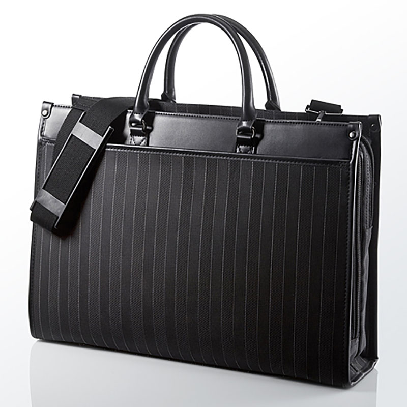 山业200-BAG088竖条纹商务电脑包黑色(个)