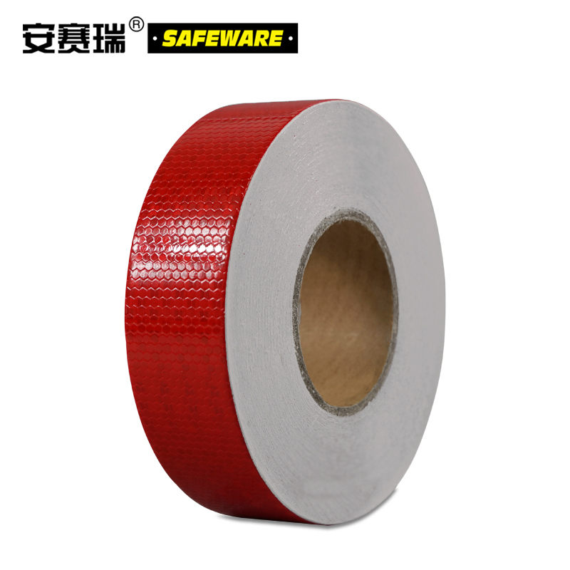 安赛瑞14354晶格反光警示胶带红50mm*50m(卷)-新明辉商城