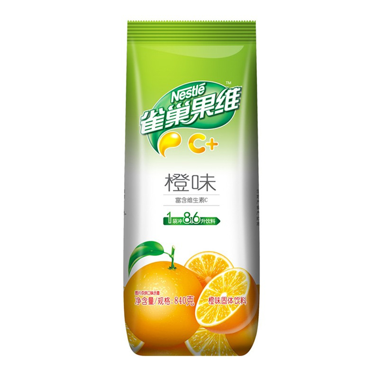 雀巢 nestle 冲饮果汁 果维c 橙汁味840g 富含维生素c 速溶果珍粉