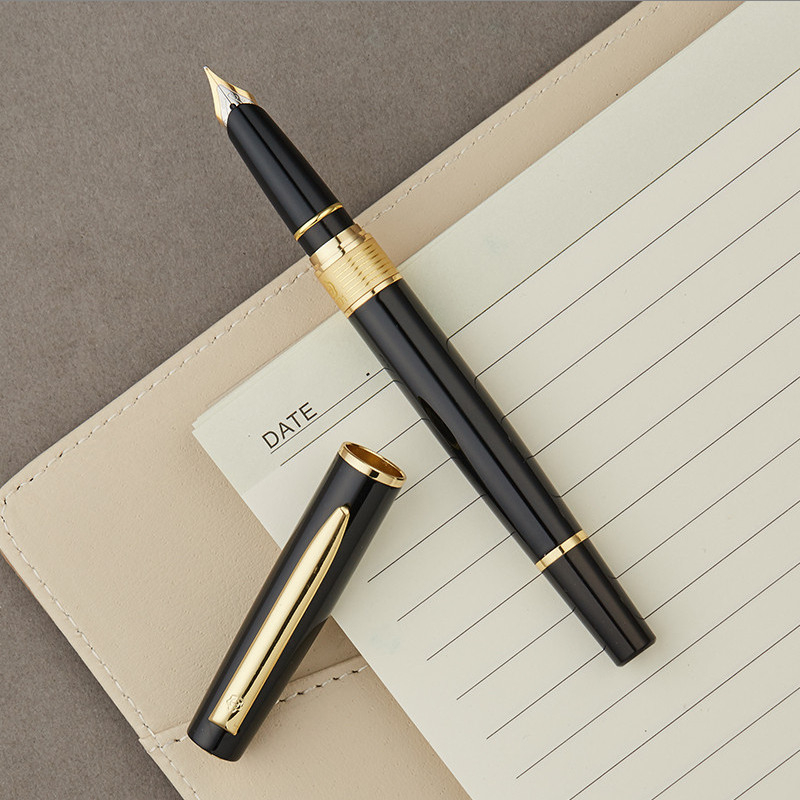 英雄3801黑色镀金铱金笔(支)