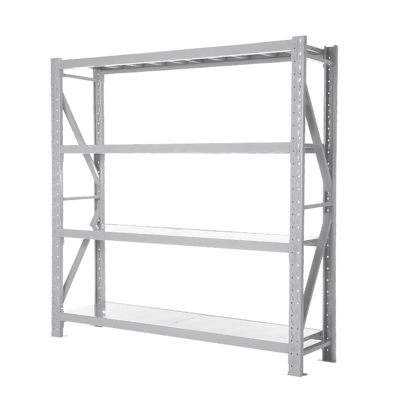 货架库房展示架金属层架货物架200kg承重白色1500*600*2000mm(组)