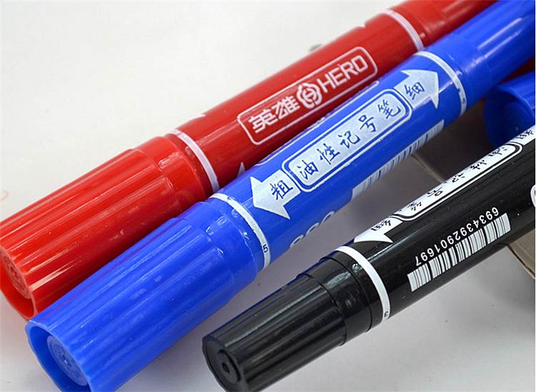 英雄 NO.880 记号笔大双头 10支/盒  (单位:盒)